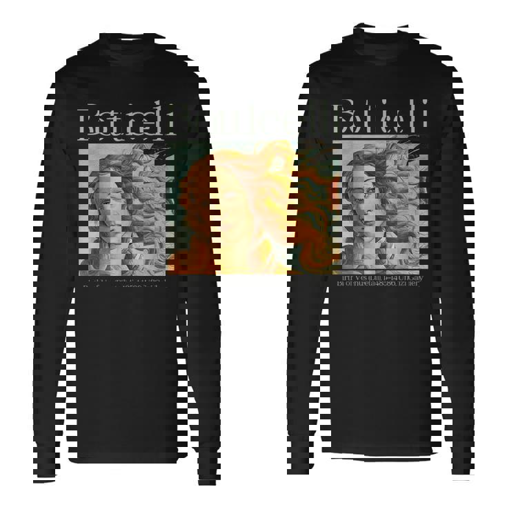 ルネッサンス美的ボッティチェリ ヴィーナスの誕生 アートデザイン 長袖Tシャツ