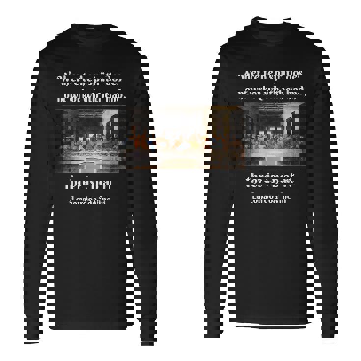 レオナルド・ダ・ヴィンチ 最後の晩餐 絵画 名画 天才美術 長袖Tシャツ