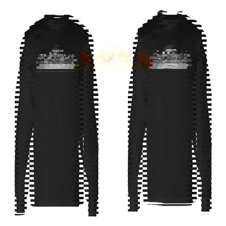 レオナルド・ダ・ヴィンチによる最後の晩餐ルネッサンスの絵画 長袖Tシャツ