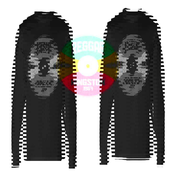 レゲエ ミュージック ビニールレコード キングストン ジャマイカ ヴィンテージ ジャマイカ 長袖Tシャツ
