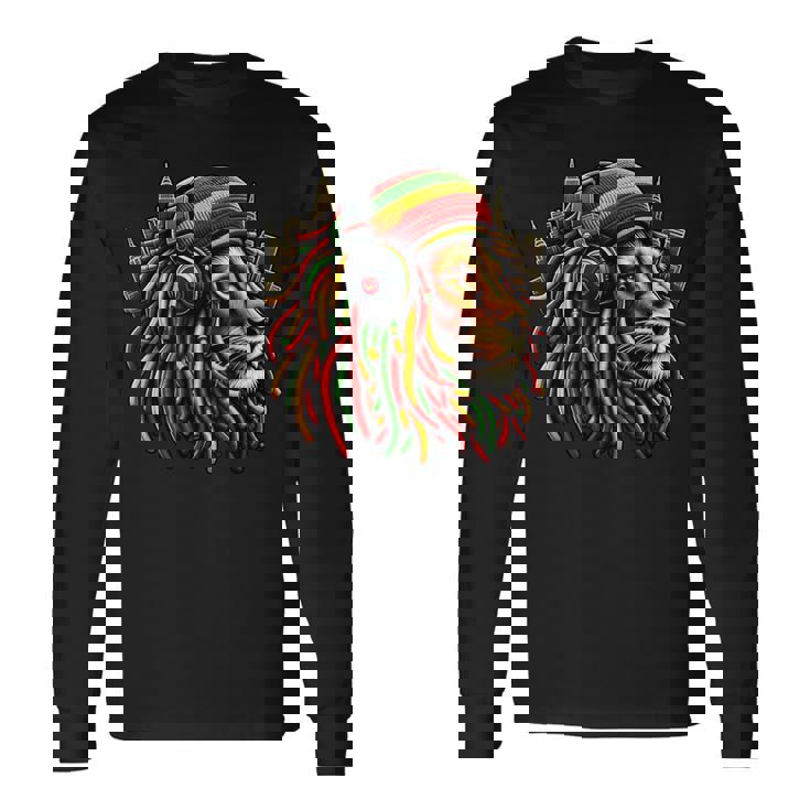 レゲエ服 メンズ ルーツ ラスタライオン 420 ジャマイカ 長袖Tシャツ