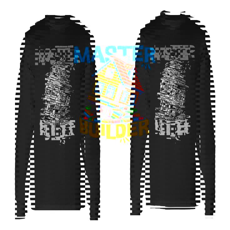 レゴのレンガ造りマスタービルダー面白い曲がった家。 長袖Tシャツ