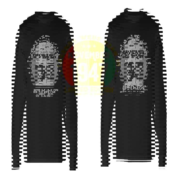 レジェンドは1947年十一月生まれ 誕生日 長袖Tシャツ