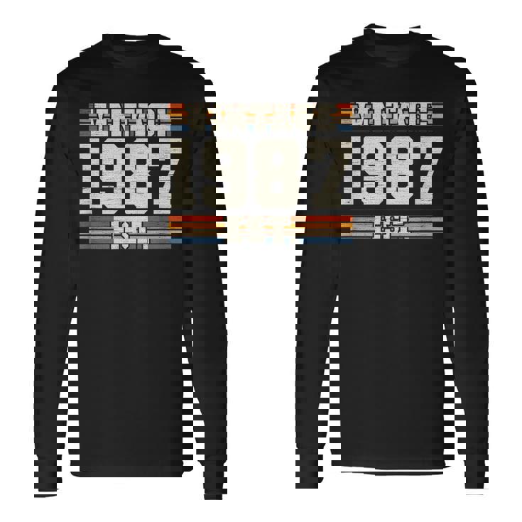 レトロ 38 年 ヴィンテージ 1987年 創業 38 周年 長袖Tシャツ