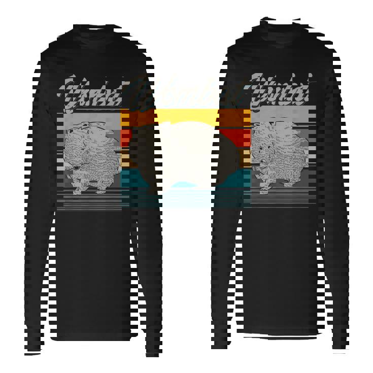 レトロ アウトバック オージー 動物園 キーパー オーストラリア ウォンバット 長袖Tシャツ