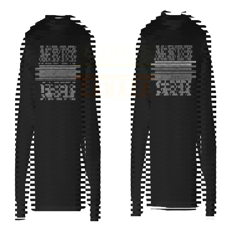 レトロ アマーストバーグ カナダ 長袖Tシャツ ギフトのアイデア