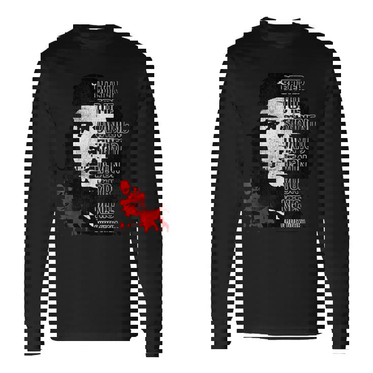 レトロ チェ・ゲバラアドミラー 革命的な引用句 ミーム 長袖Tシャツ