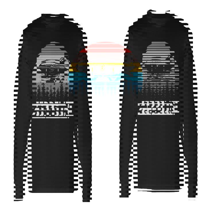 レトロ ツェッペリン 70年代 80年代 飛行船 ツェッペリン ツェップリン 長袖Tシャツ ギフトのアイデア