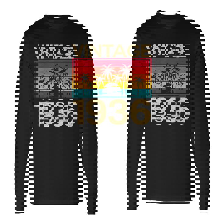 レトロ ヴィンテージ 1936 誕生日 長袖Tシャツ