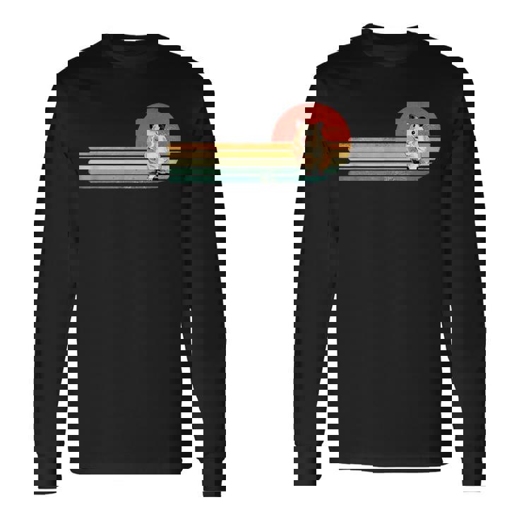 レトロ ヴィンテージ カワイイ ハムスター げっ歯類 ペット 動物 ハムスター 恋人 長袖Tシャツ