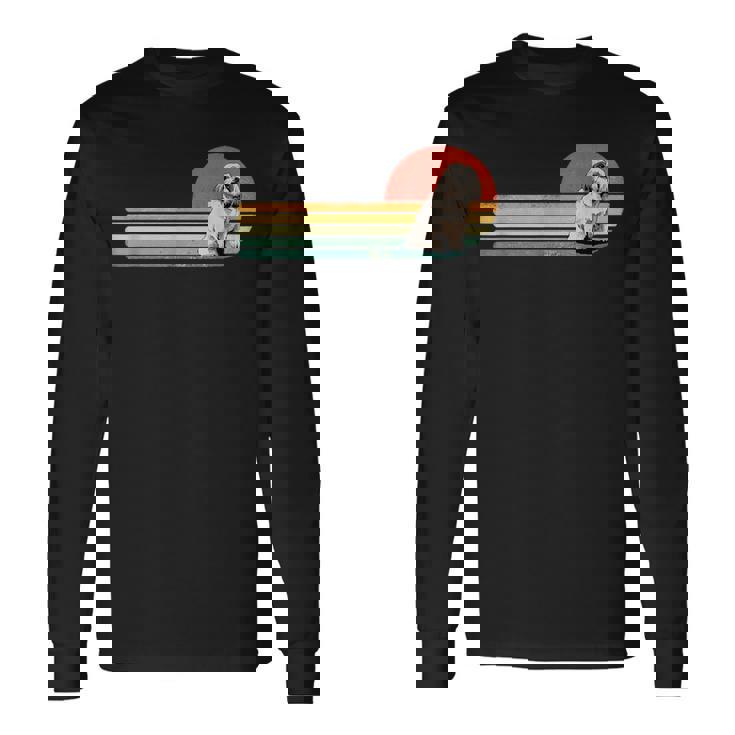 レトロ ヴィンテージ シーズー 子犬 ペット 犬 恋人 シーズー ママ お父さん 長袖Tシャツ