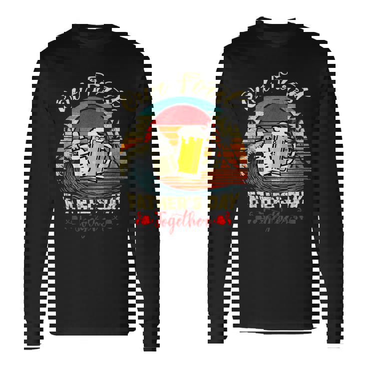 レトロ ヴィンテージ 父の日 初めての父の日 一緒に 長袖Tシャツ