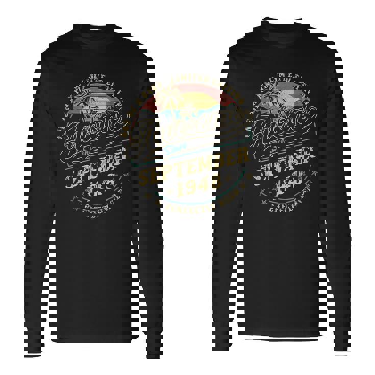 レトロな77歳の男性向けギフト 1948年9月77歳 長袖Tシャツ