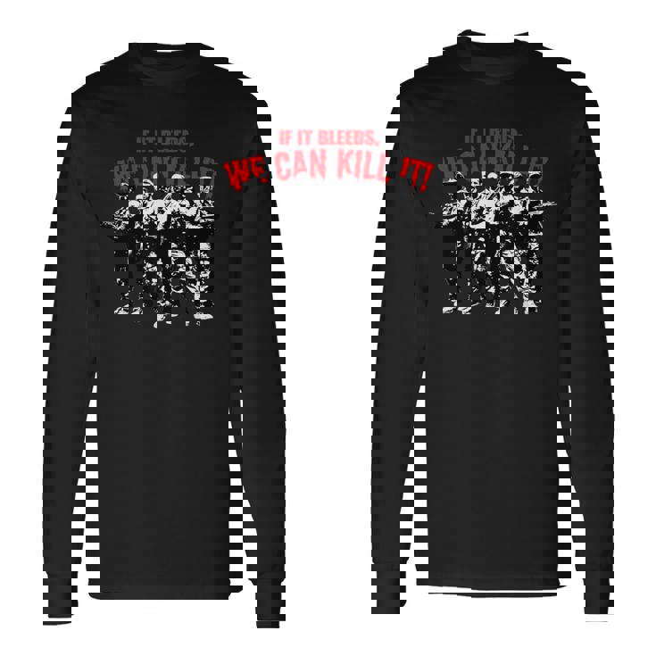 レトロなアクション映画の引用 長袖Tシャツ