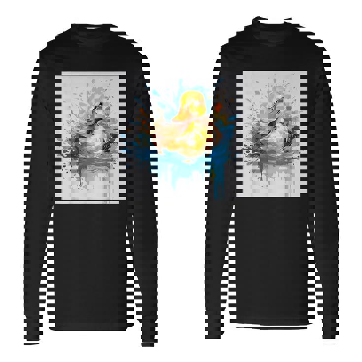 レトロアヒル 長袖Tシャツ