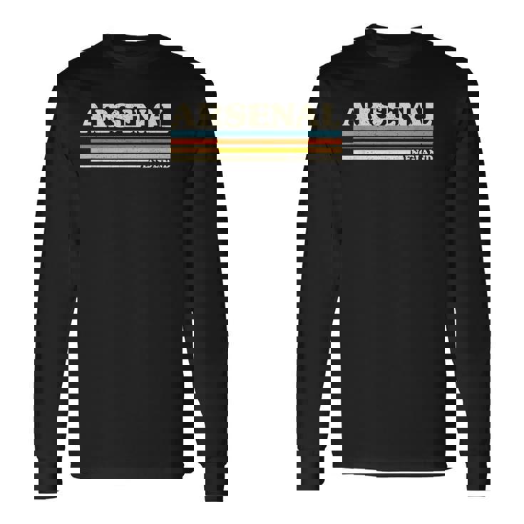 レトロストライプアーセナル。 長袖Tシャツ