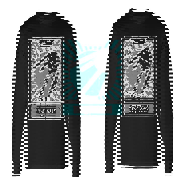 レトロソビエトプロパガンダスプートニクソ連ロシア語 長袖Tシャツ