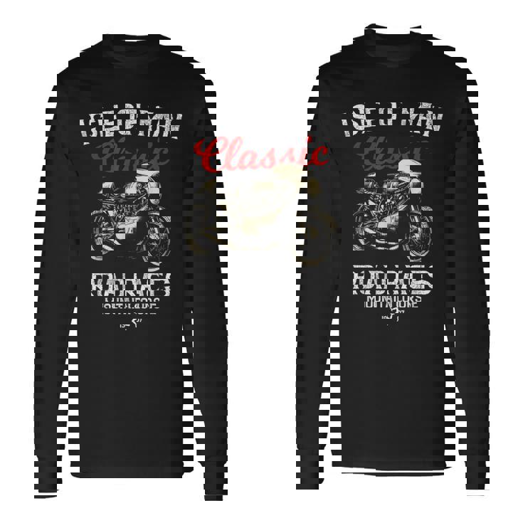 レトロマン島ttレースヴィンテージバイクレース 長袖Tシャツ ギフトのアイデア