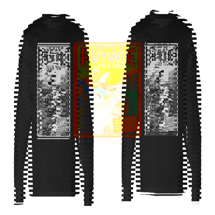 レトロヴィンテージキャプテンフューチャーコミックマガジン 長袖Tシャツ