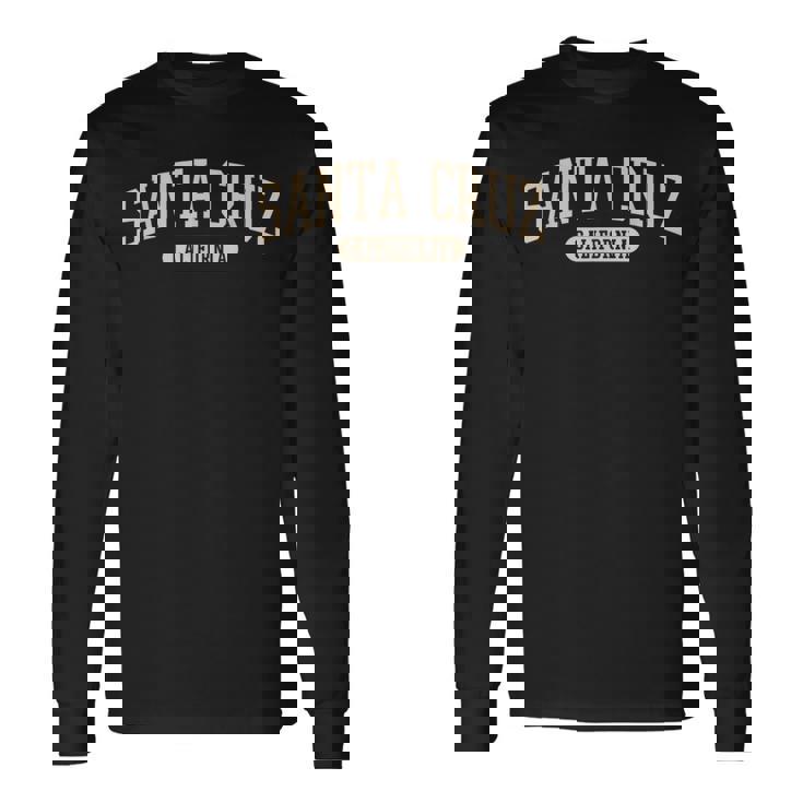 レトロヴィンテージサーフィン&スケートボードグラフィックデザインサンタクルーズ 長袖Tシャツ