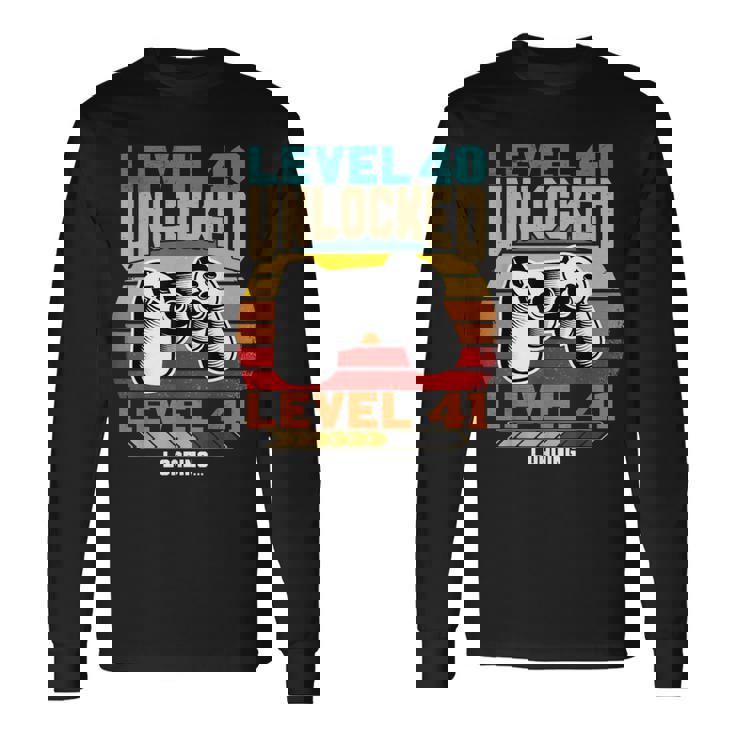 レベル40 アンロック レベル41 ロード中 40歳の誕生日 長袖Tシャツ