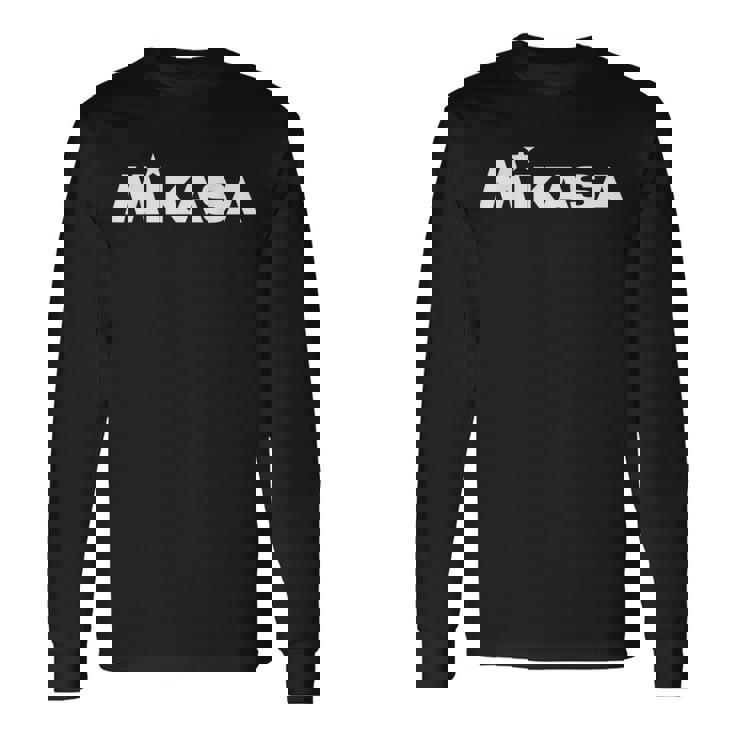 ロゴ Wh プリント バレーボール 長袖Tシャツ