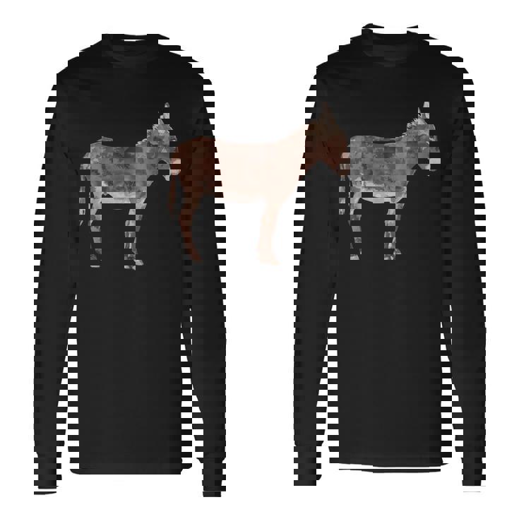 ロバ好きへのロバギフト 家畜 ロバ 長袖Tシャツ