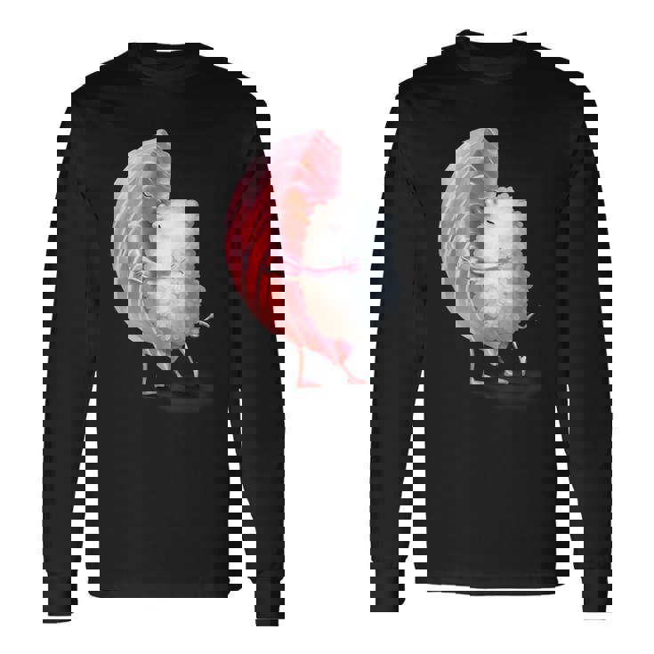 ロマンチック ピンク まぐろ 寿司 ハグ&キス 日本食通 長袖Tシャツ