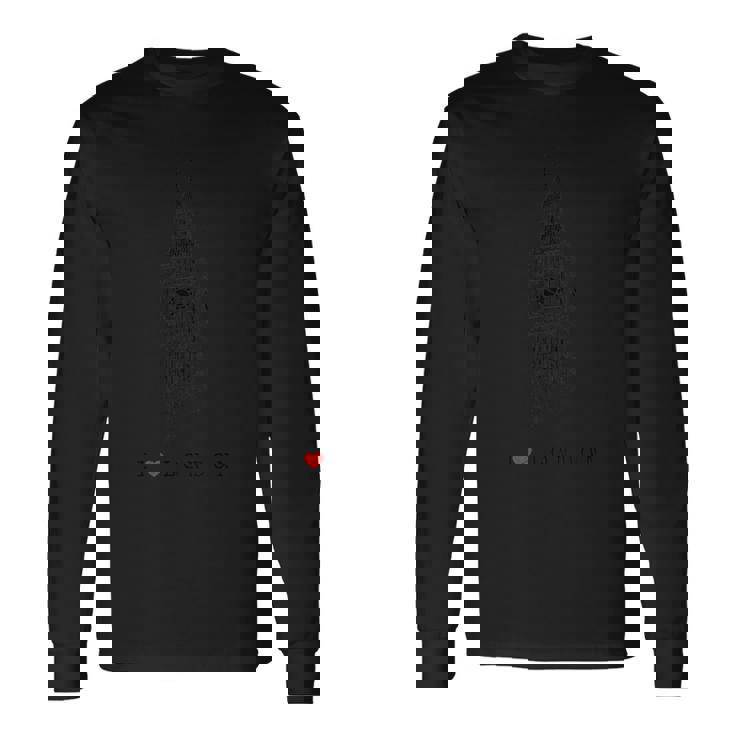 ロンドン ヴィンテージ スカイライン イギリス イギリス I Love London 長袖Tシャツ