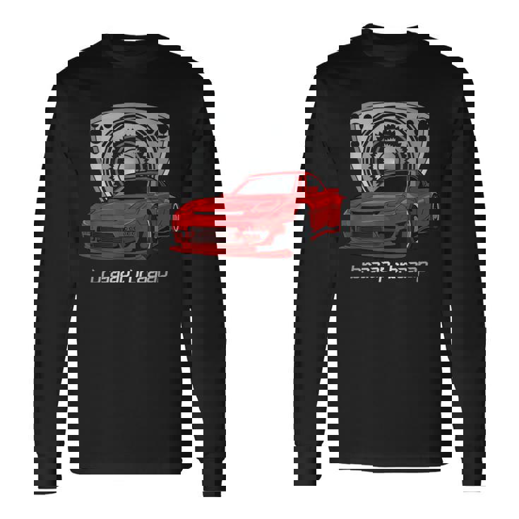 ロータリーエンジン 13B カーミート チューニング Rx ジャパン ローター ライフ Braaap 長袖Tシャツ