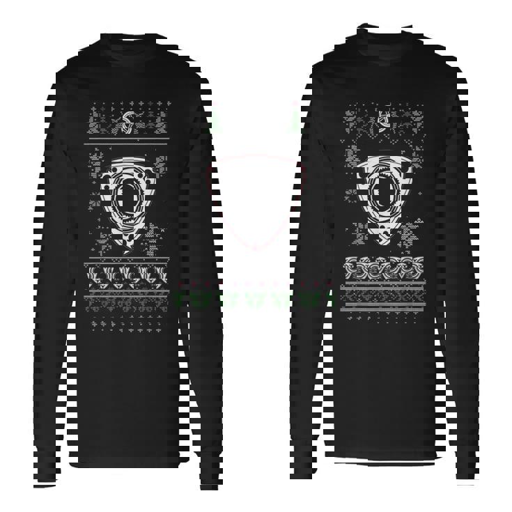ロータリーエンジン スポーツ 車 恋人 醜いクリスマスデザイン 長袖Tシャツ