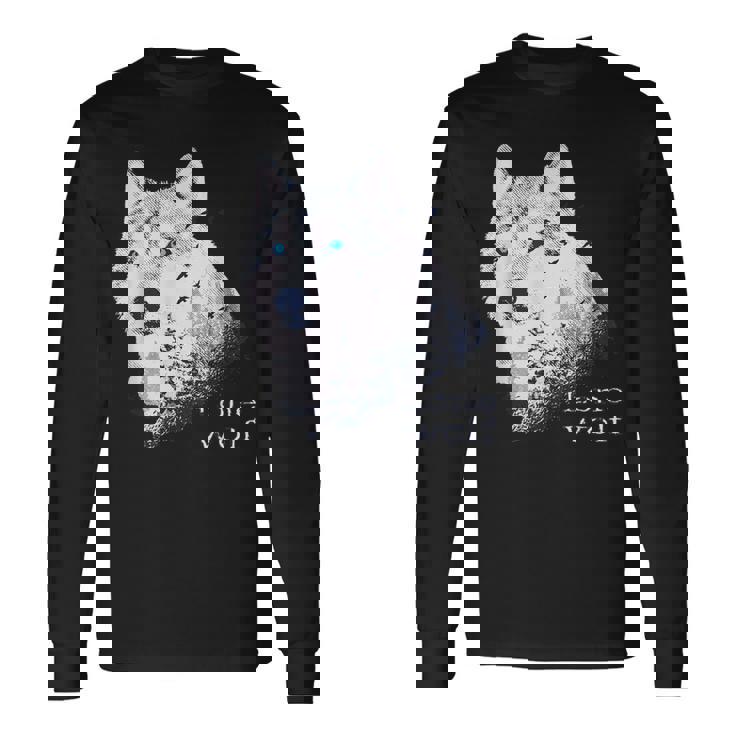 ローンウルフ 森 山 野生 野生動物 雪 オオカミ 長袖Tシャツ