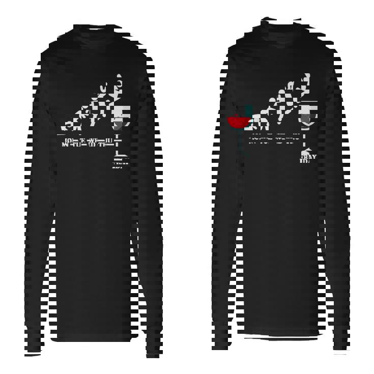 ワインフライデー ワインウィーク ウィークエンド ワイン好き 長袖Tシャツ