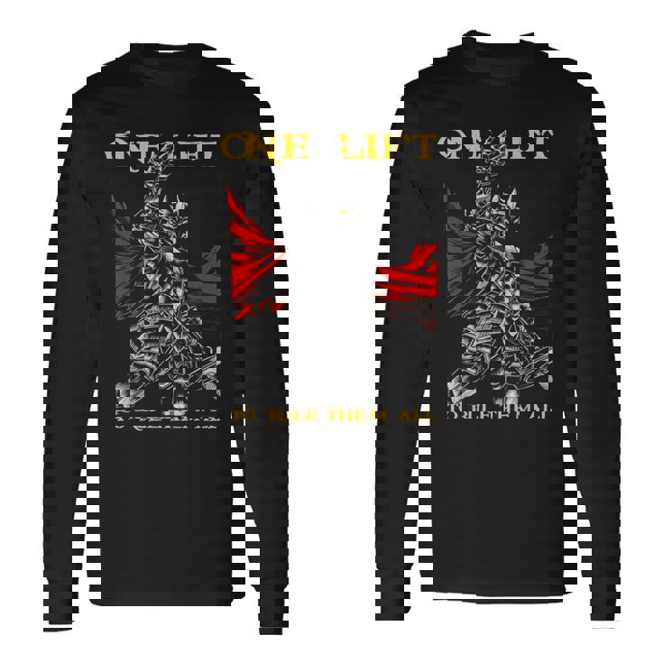 ワンリフトでボディビルディングジムワークアウトトレーニングをすべて支配。 長袖Tシャツ