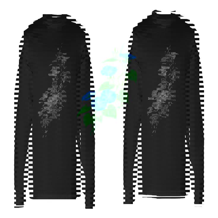 ヴィクトリア朝スタイル朝顔ワイルドフラワーバイン 長袖Tシャツ