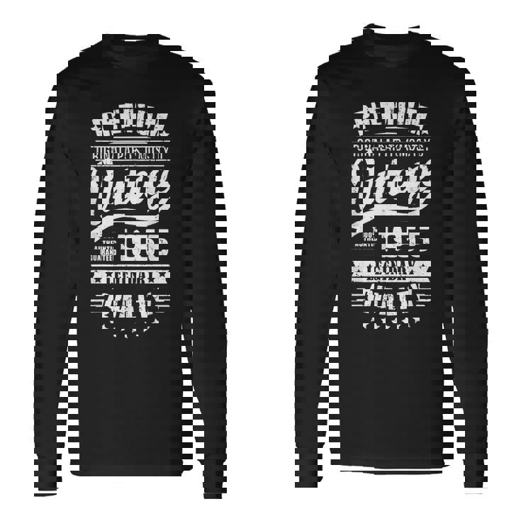 ヴィンテージ 1955 男性用 レトロ 面白い 1955 誕生日 長袖Tシャツ