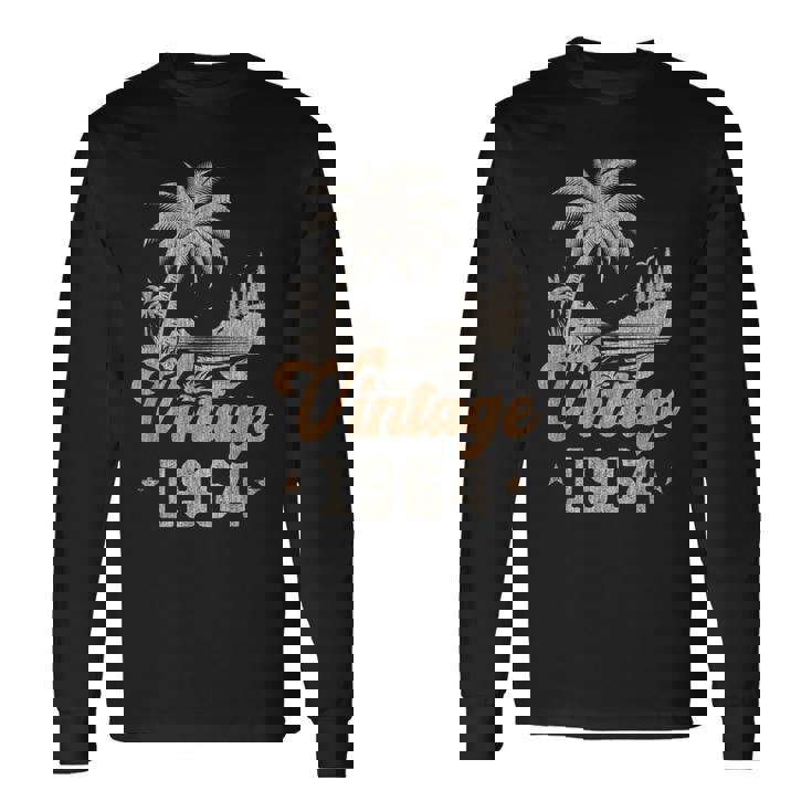ヴィンテージ 1964 誕生日 61歳 ヤシの木 長袖Tシャツ