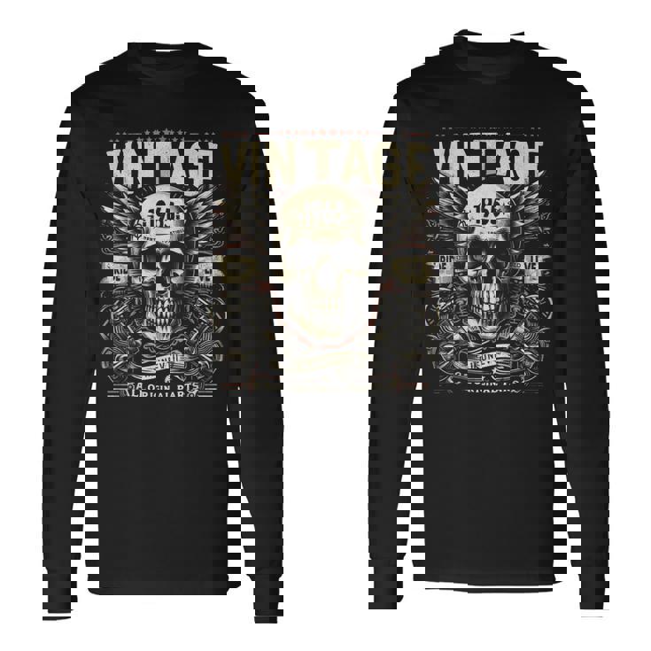 ヴィンテージ 1965 1965年誕生 誕生日 スカル バイカー バイク 長袖Tシャツ