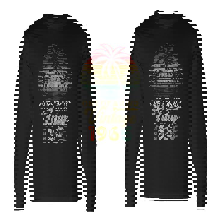 ヴィンテージ 1965年 誕生日 60歳 ヤシの木 レトロ 長袖Tシャツ