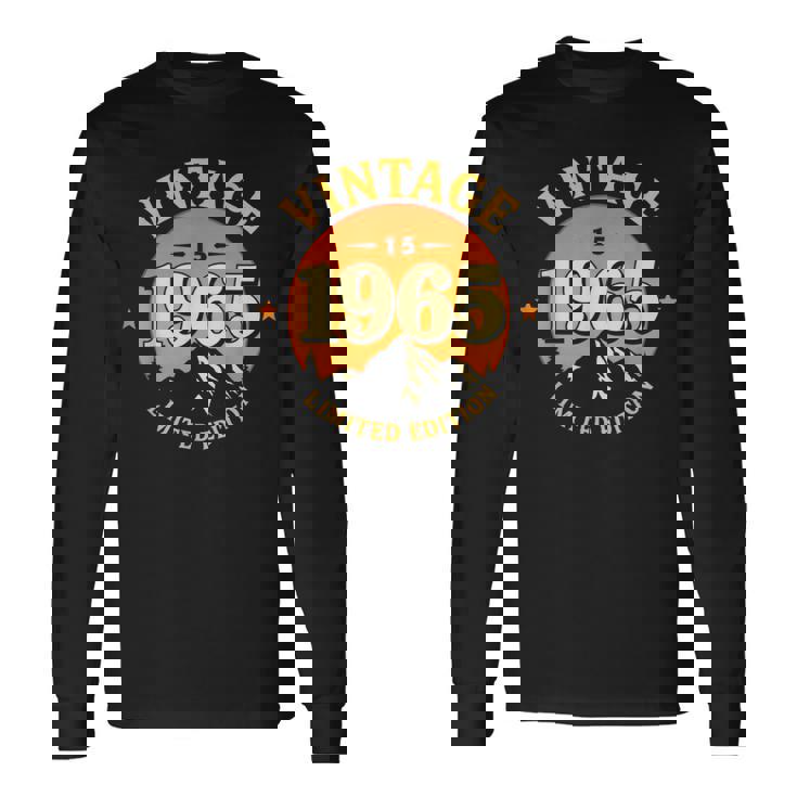 ヴィンテージ 1965年生まれ限定版 男女 誕生日 長袖Tシャツ