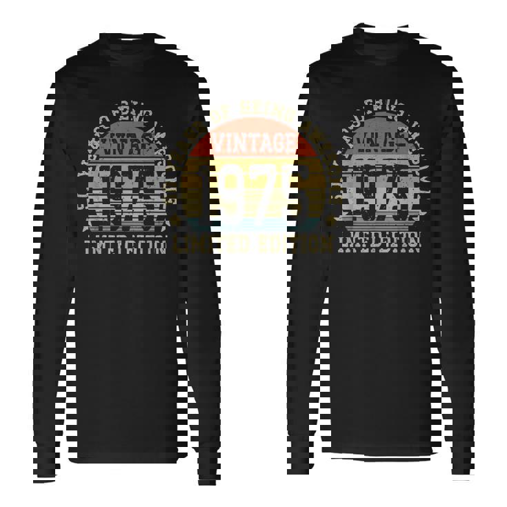 ヴィンテージ 1975年限定版 50歳 50歳の誕生日 長袖Tシャツ ギフトのアイデア