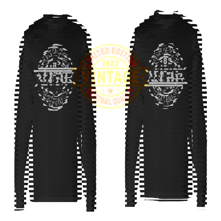 ヴィンテージ 1982 メンズ 限定版 Bday 1982 誕生日 長袖Tシャツ