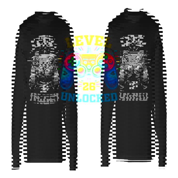 ヴィンテージ 26歳の誕生日 ゲーマー 26歳のギフト 26歳の誕生日 長袖Tシャツ