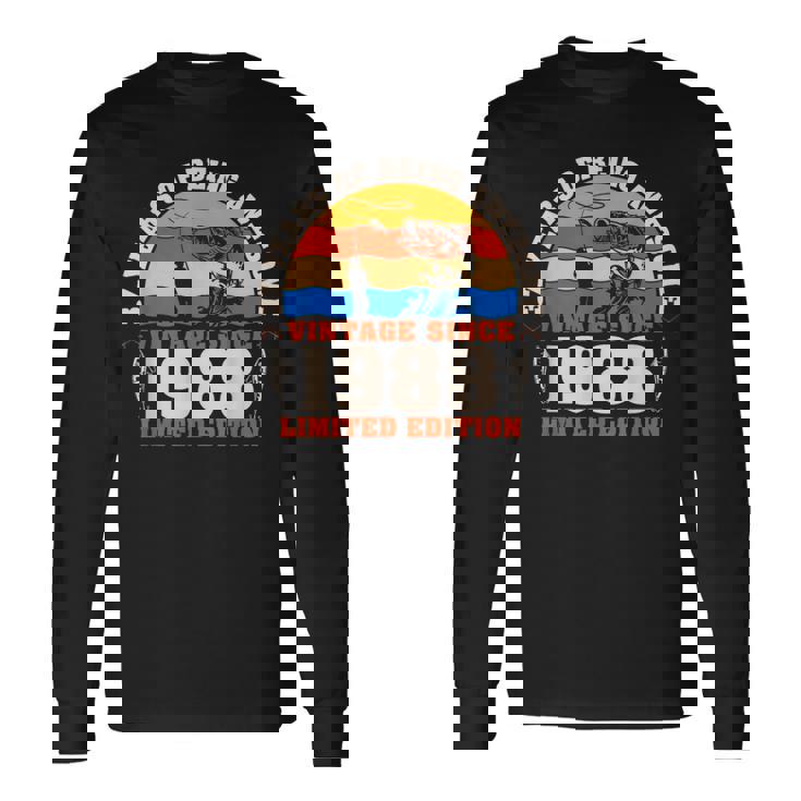 ヴィンテージ 37歳の誕生日 37歳の釣り愛好家 1988年生まれ 長袖Tシャツ