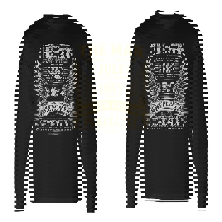 ヴィンテージ 68歳 男性 ギフト 1957年7月 68歳の誕生日 長袖Tシャツ