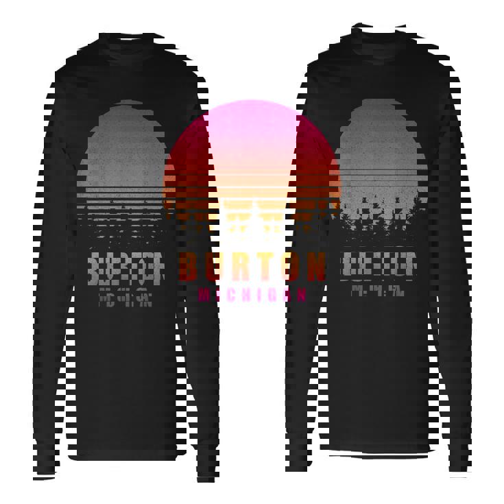 ヴィンテージ Burton Michigan Mi レトロ 70年代 80年代 グラフィック お土産 長袖Tシャツ