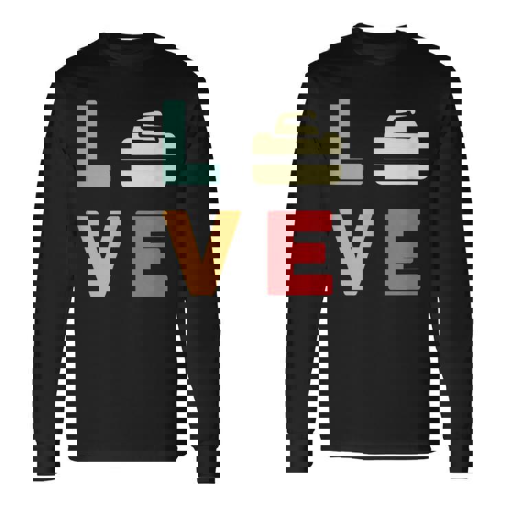 ヴィンテージ I Love Curling Curling Lover レトロカーリング 長袖Tシャツ