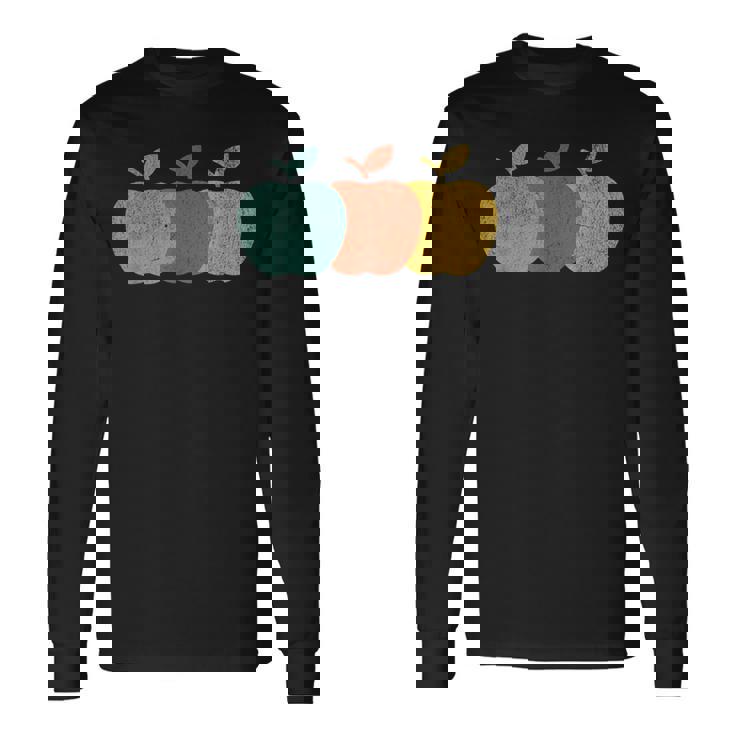 ヴィンテージ りんご フルーツ りんご デザイン 長袖Tシャツ
