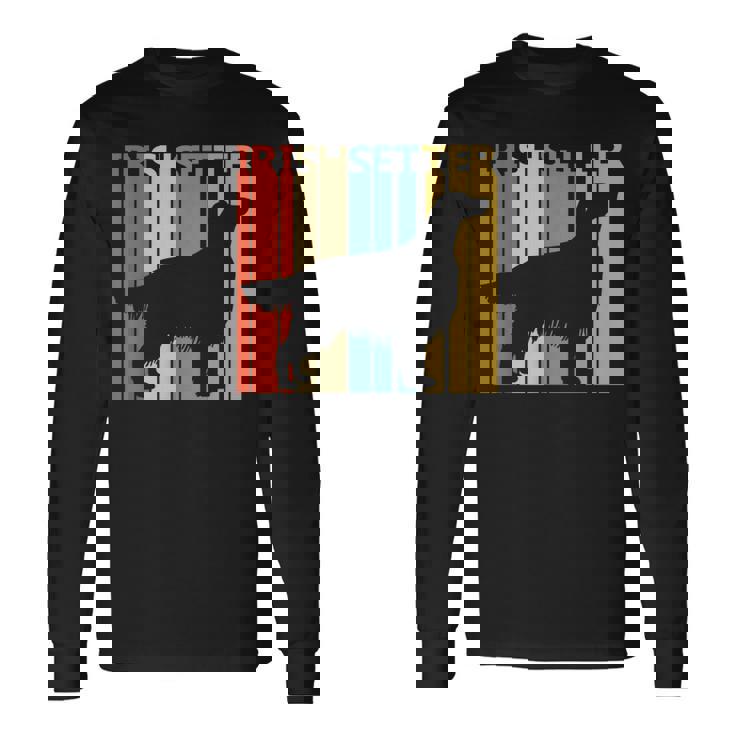 ヴィンテージ アイリッシュセッター 犬の飼い主と恋人 長袖Tシャツ