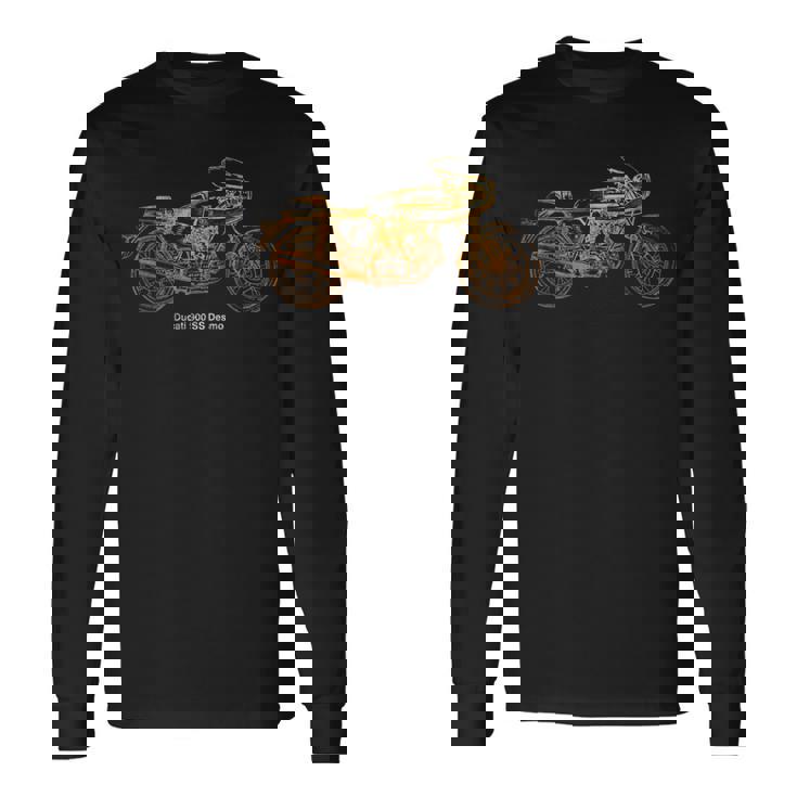 ヴィンテージ クラシック オートバイ 900S デスモシャツ 自動車tシャツ 長袖Tシャツ